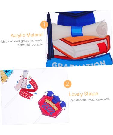 CHILDWEET 7pcs Graduation Season Card Paper Cups Decor Congrats Food Toothpick 2022 Dessert Picks Graduation Cupcake Topper Party Supplies Cake Picks Cake Insert Topper Acrylic Cake Supplies - Buy Online on GoSupps.com