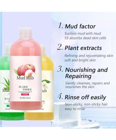 350ml Rubbing Mud for Skin - Mud Rubbing Artifact Mud Scrub Cream Rubbing Mud Gel Mud Rub Exfoliating Mud Run Scrub Cream Skin Cleansing Gel Mud Rub Gentle Exfoliation for Whole Body (Aloe) - Buy Online on GoSupps.com