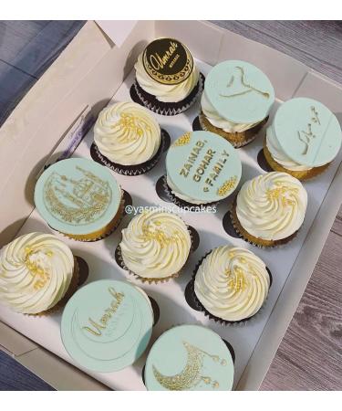 6 Gold Umrah Mubarak Cupcake Discs Acrylic Reusable Umrah Mubarak Cupcake Toppers Umrah Cake Decoration Umrah Cake Toppers Umrah Cake Decorations UK. - Buy Online on GoSupps.com