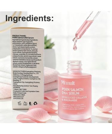 Mtmult Salmon DNA Serum PDRN Salmon DNA with Hydrolyzed Collagen & Niacinamide - Anti-Aging Hydrating Niacinamide Stem Cell Serum for Face 1.01 fl.oz - Buy Online on GoSupps.com