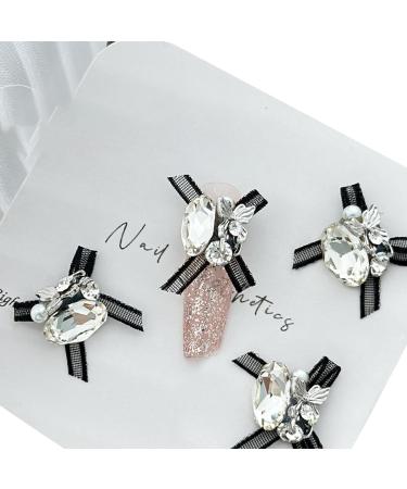 4pcs Stylish European Nail Decorations DIY Art Manicures Easy To Install Nail Embellishments For Salon Home Use Elegant Nail Accessories champagne - Buy Online on GoSupps.com