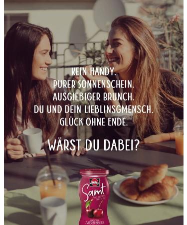 Schwartau Samt Cherry Fruit Spread - Smooth Two Kinds of Cherries 270g | Stone-Free & Piece-Free Delicacy for International Shipping - Buy Online on GoSupps.com