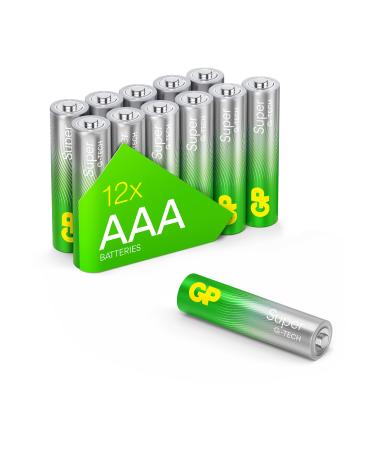 AAA Battery GP Alkaline Super 1.5 V Pack of 12