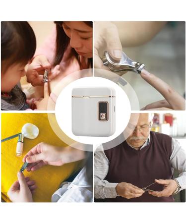 Electric Nail Clippers 3 Modes Adjustable Safety Fingernail Trimmer - Quiet Electric Fingernail Clippers with Storage Light Electric Manicure Pedicure Tool for Home White - Buy Online on GoSupps.com