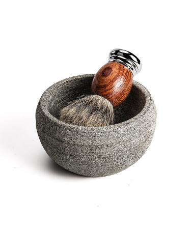 CHARMMAN Natural Granite Stone Shaving Soap & Cream Bowl for Men - Keep Warm, Easier to Lather Gray - Buy Online on GoSupps.com