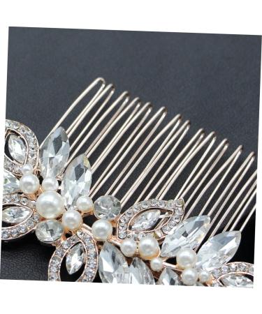 DOITOOL Gold Headpiece Wedding Hair Combs Silver Hair Accessories Rhinestone Bridal Comb Rhinestone Hair Comb Wedding Hair Accessory Headwear for Women Hairpin Crystal Bride - Buy Online on GoSupps.com