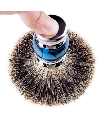Grandslam Finest Badger Shaving Brush with Resin Handle - Blue - Buy Online on GoSupps.com