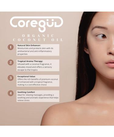 Fractional Coconut Oil - Tropical Happiness with Liquid Fractional Coconut Oil for Skin Body Face & Hair - 50ml - 100% Pure & Natural - Skin Body & Hair Oil - Buy Online on GoSupps.com