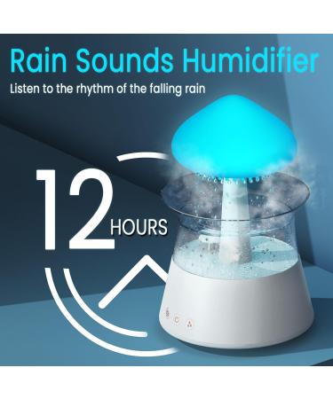 Rain Cloud Humidifier with Remote & Waterfall Lamp - White Noise & Rain Sounds for Bedroom Desk - Air Humidifier - Buy Online on GoSupps.com