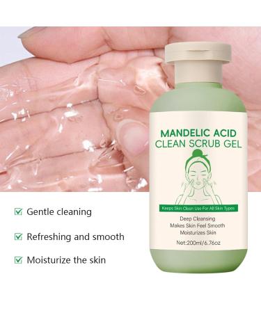 Mandelic Acid Exfoliating Gel Scrub for Face and Body Purifying Exfoliating Gel Scrub | Deep Clean Moisturizes & Enhances Skin Pore Refining Make Skins Radiance PeelingGel for All Skin 6.76 Oz - Buy Online on GoSupps.com