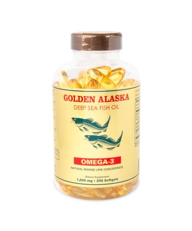 Alaska Deep Sea Fish Oil Omega 3 DHA/EPA 1000 mg 200 Softgels FRESH New Item Good Product !! by Nu-Health