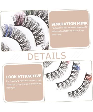 Beaupretty 20 Pairs Color Five Pairs of Eyelashes Women Eyelashes Extensions Festival Colored Lashes Pesta as Postizas Fluffy Eye Lashes Colored Strip Lashes Imitation Assorted Extend - Buy Online on GoSupps.com