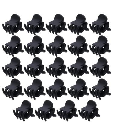 BokWin 24 Pcs Mini Hair Clips 0.6 Inch Matte Black Claw Clips Small Hair Clamp for Women Kids Girls and Different HairStyles 24 pcs Matte Black