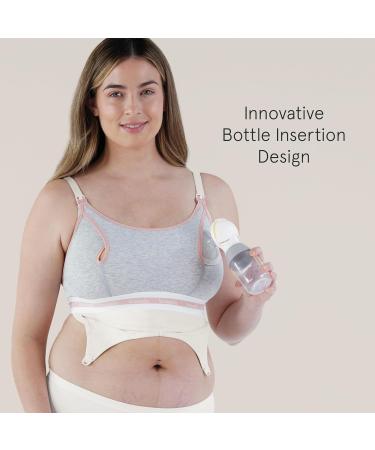 Bravado Clip and Pump Maternity Bra - Opaque M Dove Heather - Women's M Size - Buy Online on GoSupps.com