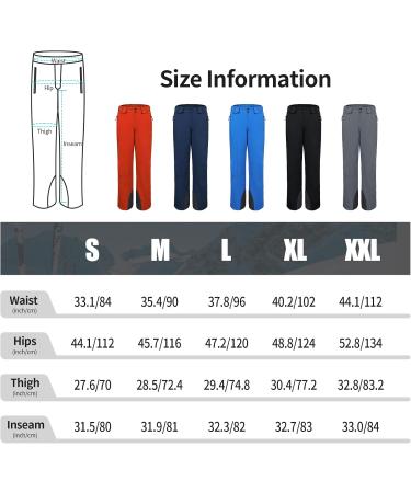 AOLI RAY Men's Ski & Snowboard Pants - Waterproof Windproof Bibs with Removable Straps - Dark Blue Outdoor Gear - Buy Online on GoSupps.com