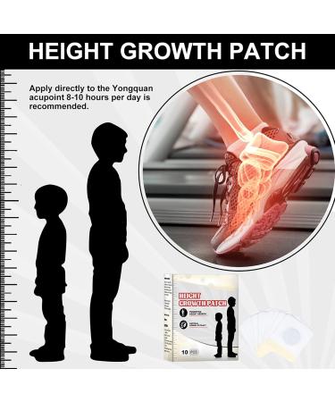 Height Growth Patches - 10 Healthy Bone Growth Stickers for Ages 12-36 | Boost Height Naturally - Buy Online on GoSupps.com