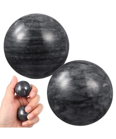 Coheali 2 STK Baoding balls with bell game round massage ball gymnastics balls for adults Traditional jade ball Chinese balls massage round jadeball vintage gymnastics ball 3.50x3.50x3.50cm