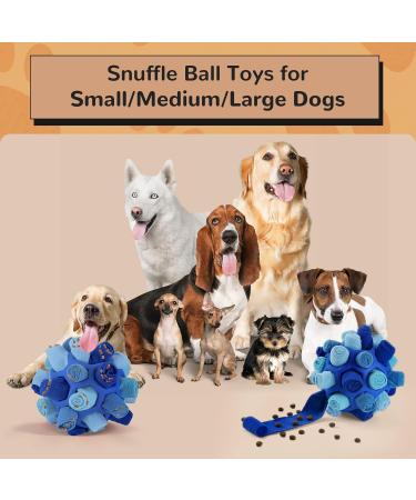 Snuffle Ball Toy for Dogs - Interactive Portable Sniffing Toy for Small & Medium Pets - Blue - Buy Online on GoSupps.com
