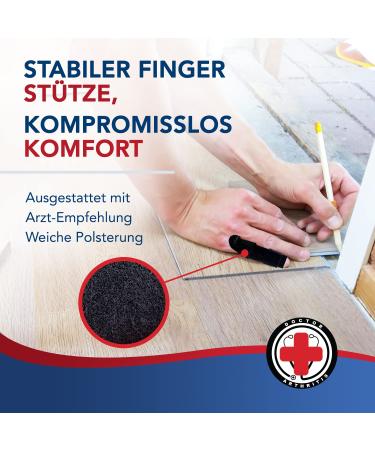 Dr. Arthritis Finger Bandage & Rail - Doctor-Designed Injury Protection for Small Middle Index Fingers - Black L/XL | International Shipping - Buy Online on GoSupps.com