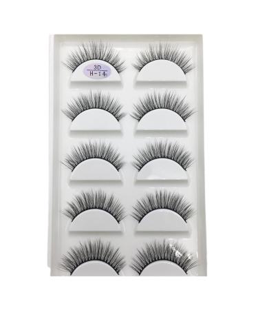 UAMOU 10/50 Boxes 5 Pairs 3D Mink False Eyelashes Hair Natural Cross Long Messy Makeup Fake Eye Lashes Extension Make Up Faux Cils Cheerfully (Color : 5Pairs H 14 Size : 100 Boxes 500Pairs)