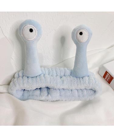 Snail Eye Headband - Ultra Absorbent Skincare Head Bands Face Wash Headbands | Flannel Cephalopod View Headband Makeup Shower Facial Skincare Headband Spa Hair Bands for Women Girls blue - Buy Online on GoSupps.com