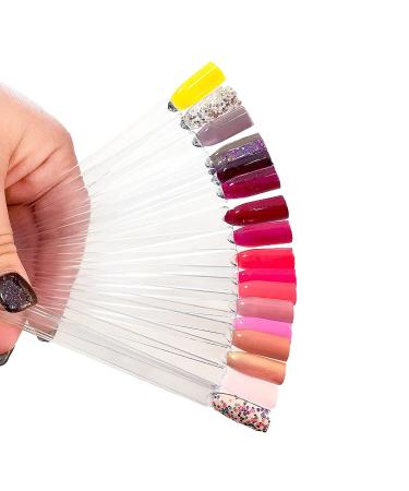 Pinkiou Nail Swatches Set - 50 Clear Plastic Tips for Nail Art Display and DIY - Buy Online on GoSupps.com