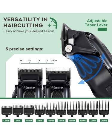 Buy Hatteker Professional Hair Clippers for Men | Cordless Clippers & Trimmers Set | Rechargeable Beard Trimmer - International Shipping Available - Buy Online on GoSupps.com