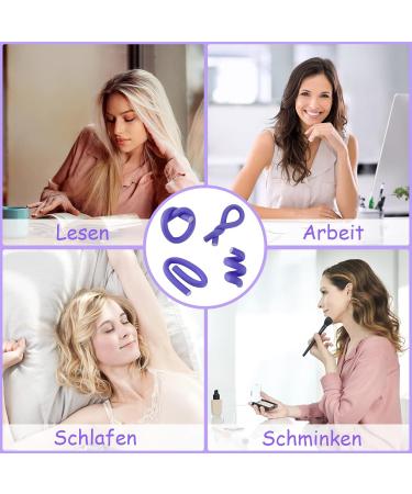 40 Flexible Papilotten Curly Hair Winders - Heat-Free Foam Curlers for All Hair Lengths (Violet) - Buy Online on GoSupps.com