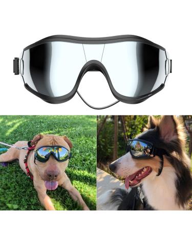 NVTED Dog Sunglasses Dog Goggles, UV Protection Wind Protection Dust Protection Fog Protection Pet Glasses Eye Wear Protection with Adjustable Strap for Medium or Large Dog (Pack of 1)