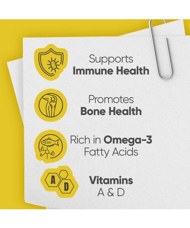 Emulsi n de Escocia Cod Liver Oil Liquid Supplement with Vitamins A, D, E & B1 - Natural Fish Oil Omega 3 for Kids & Adults - Delicious Strawberry Banana Flavor - 6.5 oz (2-Pack) - Buy Online on GoSupps.com