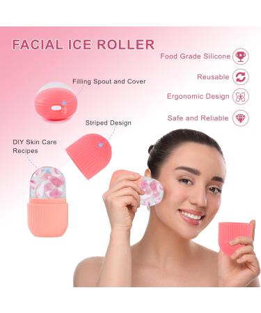 TaShow Ice Roller & Gua Sha Set - Silicone Facial Ice Cube for Brightened Skin & Shrink Pores (Pink) - Women s Face Massage Tool - Buy Online on GoSupps.com
