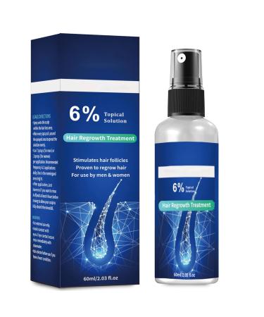 6% Hair Growth Serum For Men And Hair Regrowth Treatment For Stronger Thicker Longer Hair Help to Stop Thinning and Loss Hair 60 ML