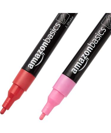 Amazon Basics Bullet/Chisel Reversible Tip Chalk Markers  Bright Colors  Fine Point Bright Colors Fine Point - Buy Online on GoSupps.com