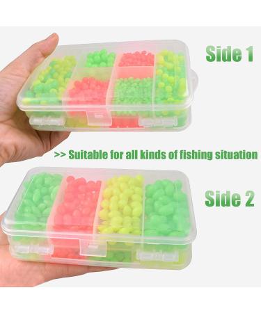 Glow Fishing Beads 1000pcs Assortment | Soft Plastic Luminous Fish Beads for Saltwater and Freshwater | Oval & Round Egg Beads Tackle Tools - Buy Online on GoSupps.com