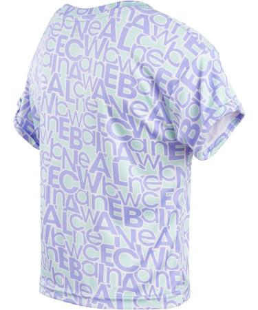 New Balance Girls' Active Shorts Set - 2 Piece Performance T-Shirt and Gym Shorts (4-12) Light Surf/Vibrant Violet - Buy Online on GoSupps.com