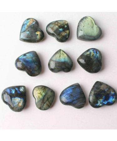 Natural Crystal Rough 3 Pieces of Natural Labradorite Crystal Heart Specimen Stones - Buy Online on GoSupps.com
