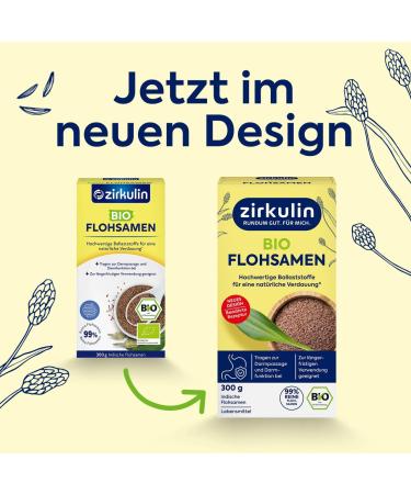 Organic Zirkulin Psyllium (6 x 300 g) - Tasteless - Promotes a healthy high-fiber diet - Excellent swelling - Buy Online on GoSupps.com