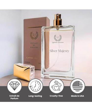 Silver Majesty Inspired by Creeds Silver-Mountain Water Cologne - Crisp Alpine Fragrance with Bergamot & Sandalwood for Men & Women - Fragrance Oil Blend for Day & Evening Wear 3.4 oz 100Ml - Buy Online on GoSupps.com