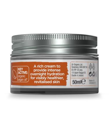 Dr Organic Moroccan Argan Oil Night Cream 50ml - Hydrating Anti-Aging Moisturizer | Best International Shipping - Buy Online on GoSupps.com