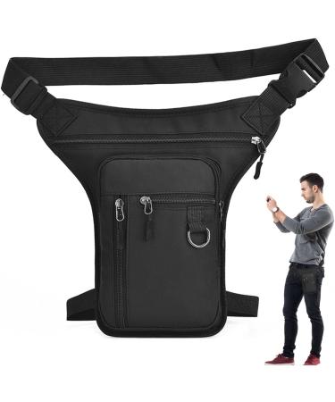 Buy Multi-Purpose Black Leg Bag Pocket for Men & Women | Drop Leg Belt Pockets for Outdoor & Motorcycle Trips - Buy Online on GoSupps.com