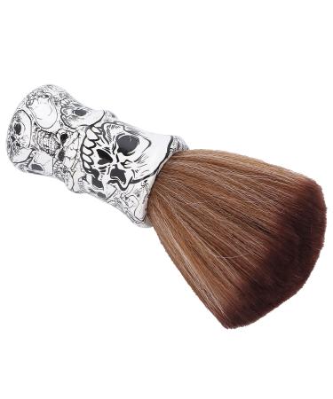 Shaving brush for men's hair soft nylon bristles wooden handle for effective residue removal compact and lightweight