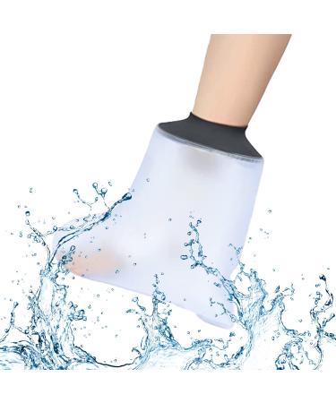 Waterproof Foot Cover For Shower Foot Cast Cover For Shower Foot Protector Adult Keep Ankle Leg Cast Bandage Dry Watertight Shower Boot Bag For Broken Toe Wound Burns Injuries 33cm