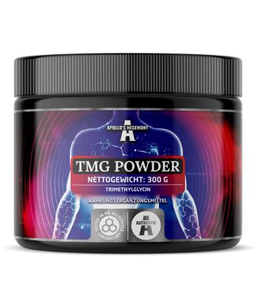 TMG powder 300g - betain - 2000mg trimethylglycin per portion - 150 portions p Pack - without additives - branched -chain amino acids - by Apollo s Hegemony