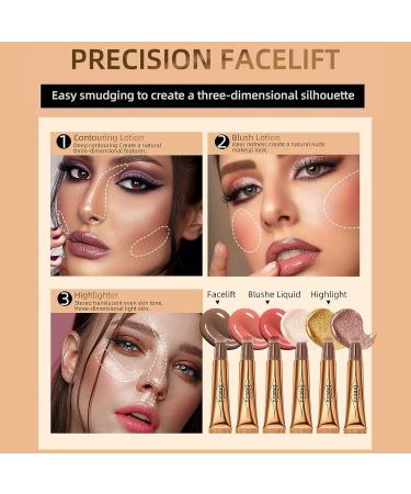 3PCS Liquid Contour Beauty Wand Set - Face Contouring Stick, Highlighter, Blush with Cushion Applicator - Lightweight Matte Finish, Blendable Cream (01+02+04) - Buy Online on GoSupps.com