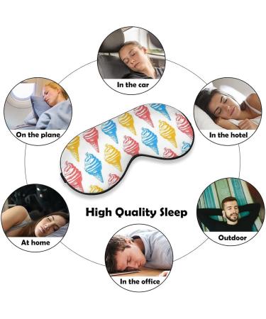 Summer Ice Cream Sleeping Blindfold Mask Cute Eye Shade Cover with Adjustable Strap for Women Men Night - Buy Online on GoSupps.com