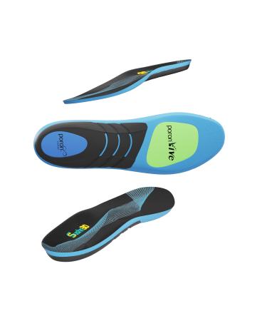 Sushn3D Plantar Fasciitis Insoles  Arch Support Insoles Orthotic Inserts for Men Women  Shock Absorption Running Athletic Insoles for High Arch Foot Pain Relief Black XS(Men 2-6 | Women 4-8)