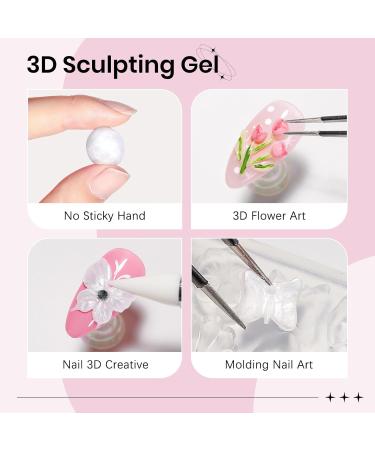  SUPWEE Solid Builder Nail Gel 15g Non-Stick 3D Pearly White Sculpting for 3D Nail Art DIY at Home - Buy Online on GoSupps.com