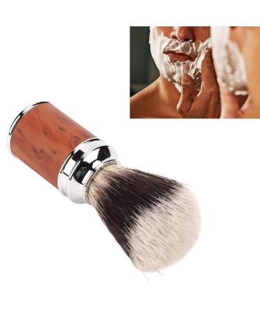Premium Soft Nylon Shaving Brush with Ergonomic Handle - Perfect for Home & Salon Use Wood & Aluminum Alloy Design - Buy Online on GoSupps.com