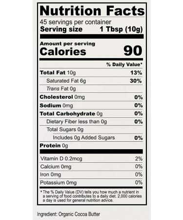 Anthony's Organic Cocoa Butter Chunks - 1lb | Gluten Free, Non GMO, Non Deodorized, Vegan - Buy Online on GoSupps.com