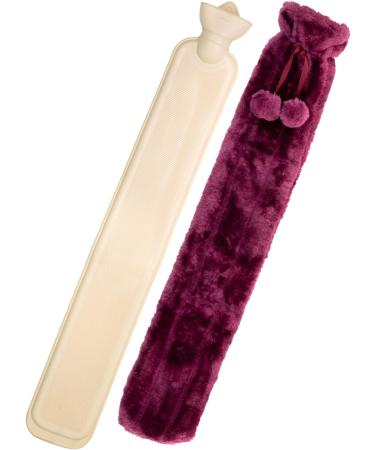 Tanness 2L Hot Water Bottle - Long Heat Bottle for Neck Waist & Shoulders | Anti-Outlet Design | Perfect Gift for Women (Purple Violet) - International Shipping Available - Buy Online on GoSupps.com